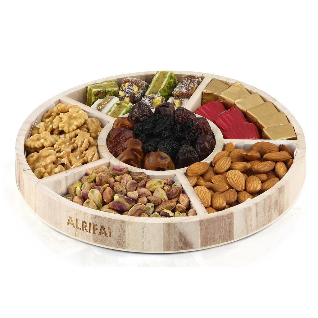 Raw Nuts &amp; Mix Sweets Round Tray