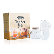 Tea Set (Teapot 600ml + 2 Double Glass Cups 250ml)